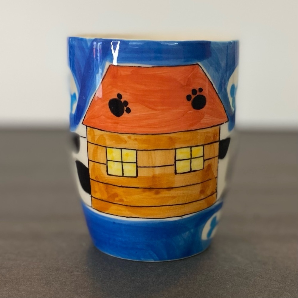 Hand Painted dog with doghouse and dog bones Mug made in Thailand - Picture 2 of 9